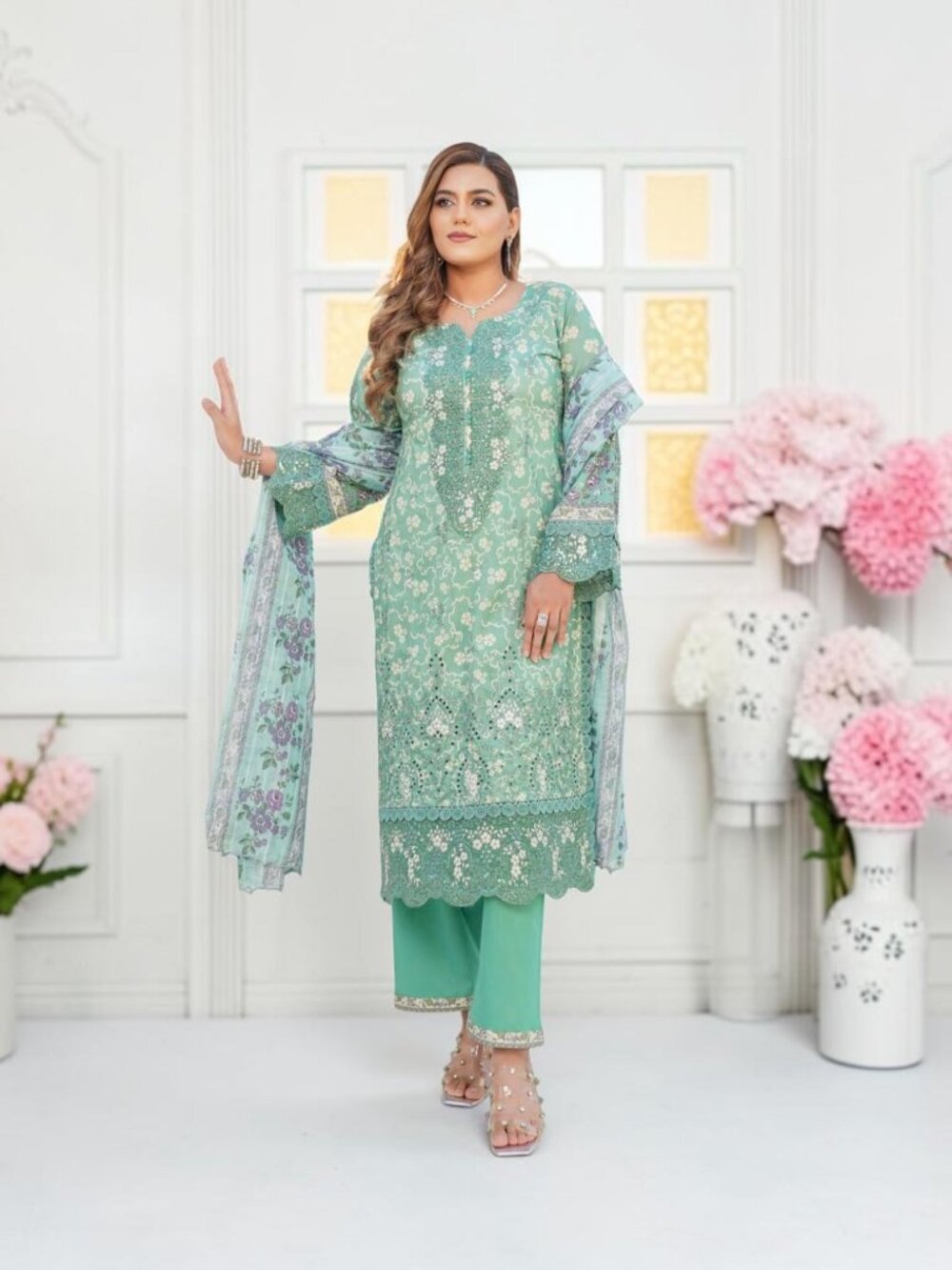 Pakistani Cotton Salwar Kameez, Cultural Wear for Women